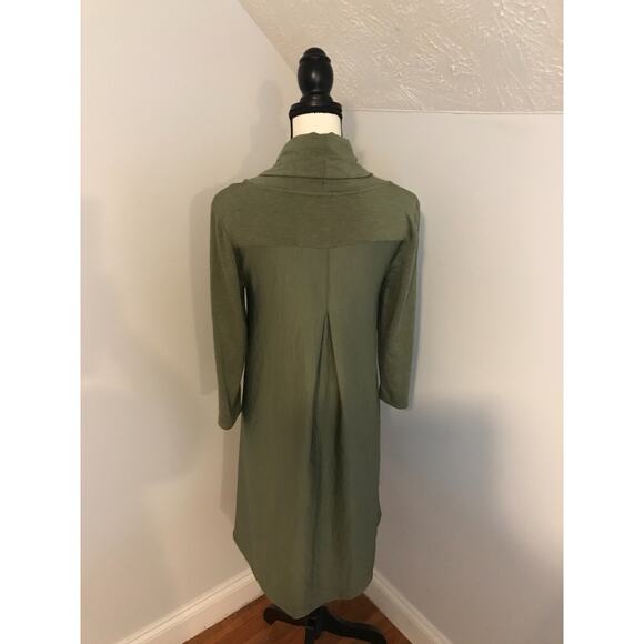 Anthropologie Saturday Sunday Green Cowl Neck Swing Shift Dress - Size Small - Picture 2 of 8